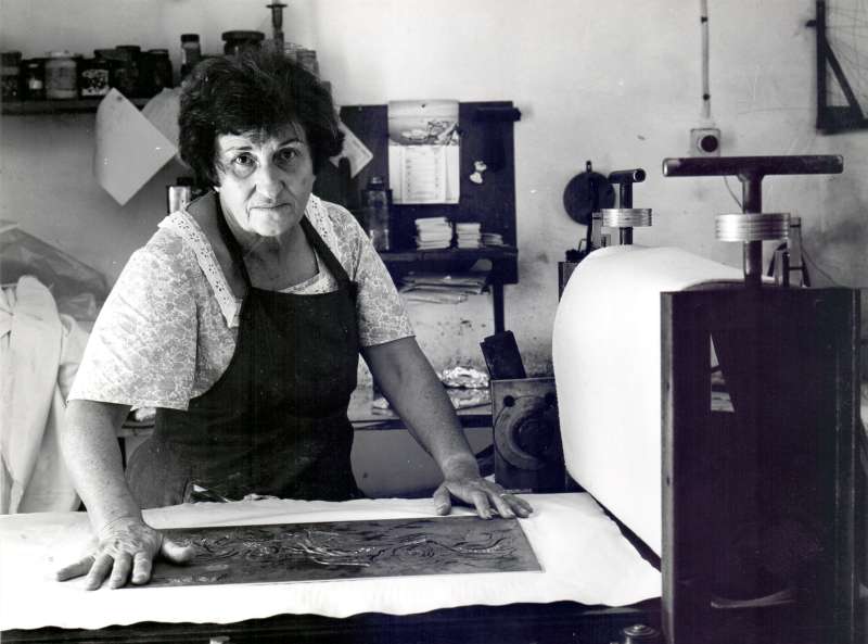 Noemi Smilansky in Her Studio